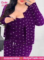 بيجامة حريمي صيفي 3 قطع