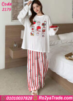 بيجامة صيفي قطن كاجوال حريمي