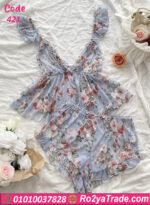 طقم هوت شورت شيفون مورد