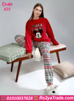 بيجامة شتوي قطيفة ميكي