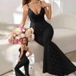 بيجامة نسائية ستايل دانتيل أسود شيك جدًا