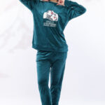 بيجامة شتوي قطيفة بطبعة كرتونية – كود 5101