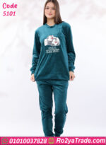 بيجامة شتوي قطيفة بطبعة كرتونية – كود 5101 - الصورة 15