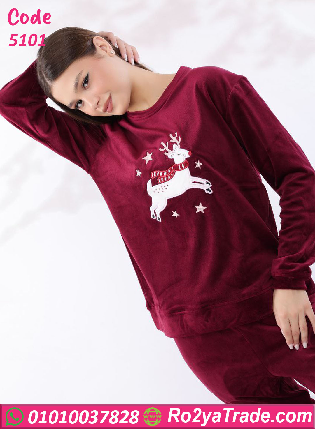 5101-3 بيجامة شتوي قطيفة كرتونية