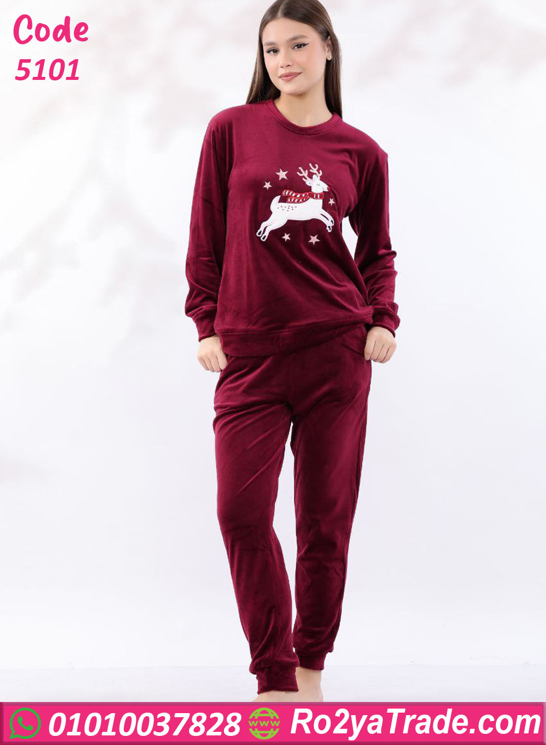 5101-5 بيجامة شتوي قطيفة كرتونية