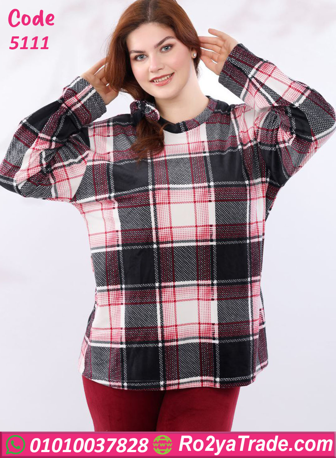 5111-2 بيجامة شتوي قطيفة مطبوعة