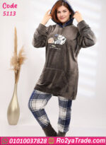 ترنج قطيفة رمادي حريمي