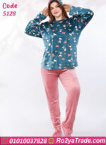 بيجامة شتوي قطيفة حريمي