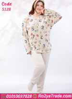 بيجامة شتوي قطيفة حريمي