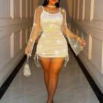 فستان سكسي لامع قصير