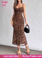 فستان تايجر سكسي طويل بخامة ناعمة تخطف العين