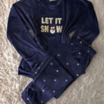 بيجامة شتوي قطيفة Let It Snow