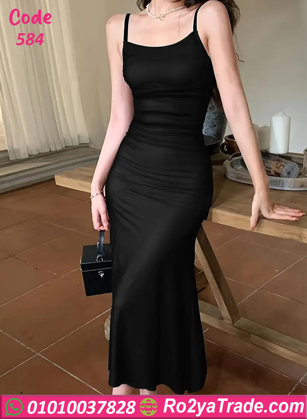 584-5 فستان لانجري أسود