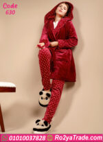 بيجامة قطيفة حريمي شتوي