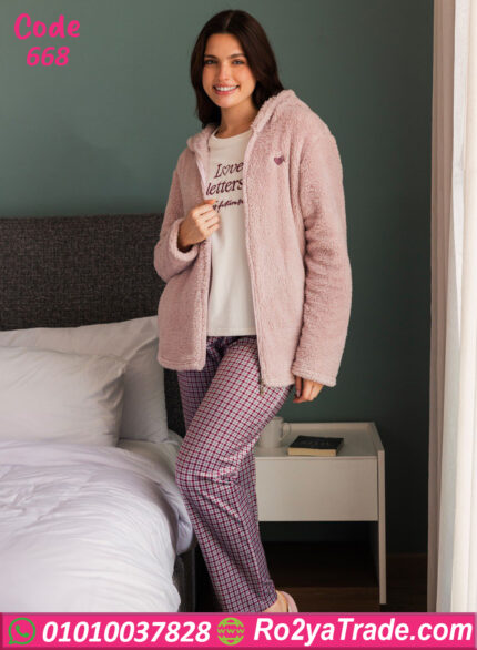 بيجامة شتوي تيدي ناعمة