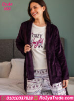 بيجامة شتوي قطيفة حريمي