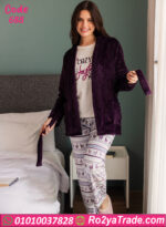 بيجامة شتوي قطيفة حريمي