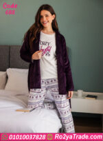 بيجامة شتوي قطيفة حريمي