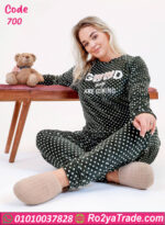 بيجامة قطيفة شتوي نسائية