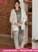 بيجامة فرو طويلة