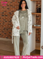 بيجامة فرو طويلة