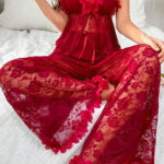 بيجامة دانتيل نسائي صيفي شفاف