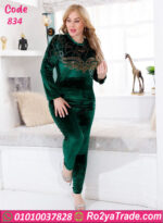 بيجامة قطيفة شتوي وان سايز