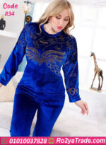 بيجامة قطيفة شتوي وان سايز