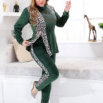 ترنج قطيفة نسائي وان سايز ليوبارد