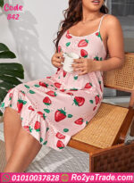 فستان لانجري فراولة صيفي