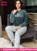 بيجامة قطيفة Blue Rose شتوي