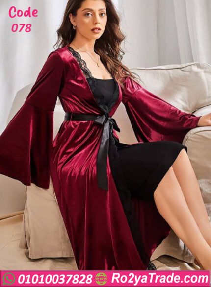 روب قطيفة شتوي ناعم 078