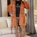 بيجامة فرو تايجر شتوي نسائي