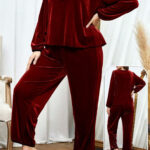 بيجامة قطيفة شتوي وان سايز