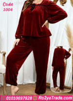 بيجامة قطيفة شتوي وان سايز