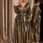 فستان تايجر طويل وان سايز