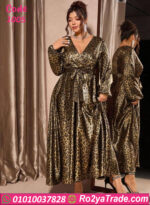 فستان تايجر طويل وان سايز