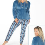 بيجامة شتوي فرو ناعمة بيج سايز