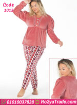 بيجامة شتوي فرو ناعمة بيج سايز