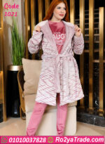 بيجامة فرو شتوي نسائي ثلاث قطع