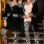 طقم شتوي زيبرا فرو نسائي