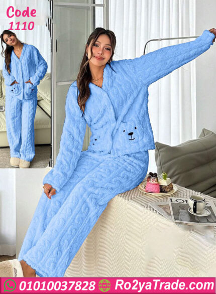 بيجامة شتوي فرو ناعم حريمي