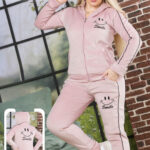 ترنج قطيفة شتوي نسائي سادة