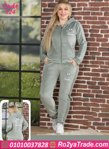 ترنج قطيفة شتوي نسائي سادة