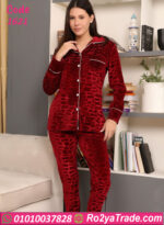 بيجامة قطيفة شتوي حريمي