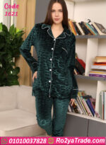 بيجامة قطيفة شتوي حريمي
