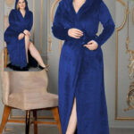 روب شتوي طويل قطيفة