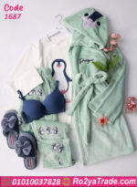 طقم قطيفة شتوي بالروب