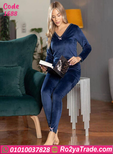 بيجامة قطيفة شتوي نسائي
