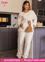 بيجامة فرو شتوي حريمي ناعمة